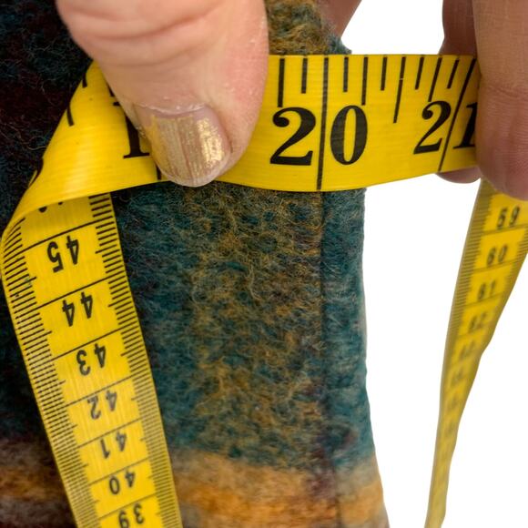 Rachel Zoe Wool Blend Multicolor Retro Plaid Open Coat Size M Dark Academia - Picture 5 of 6